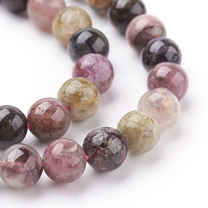 Natural Tourmaline Beads strands, Round