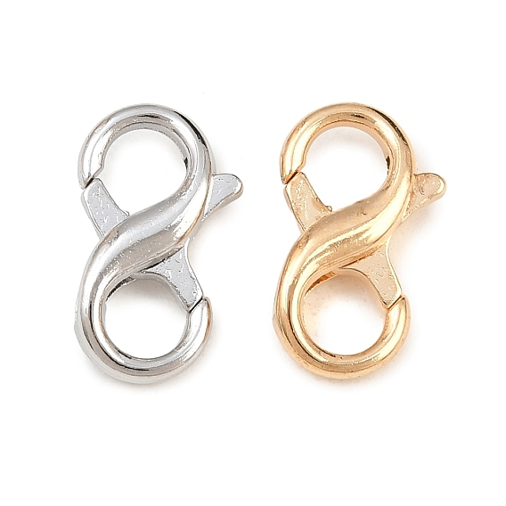 Alloy Lobster Claw Clasps, Number 8