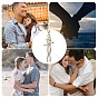 Hug Jewelry, Brass Embrace Couple Pendant Necklace with 316 Surgical Stainless Steel Chains for Valentine's Day