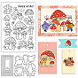 1 Sheet PVC Plastic Stamps, with 1Pc Carbon Steel Cutting Dies Stencils, for DIY Scrapbooking, Photo Album Decorative, Cards Making, Stamp Sheets, Film Frame