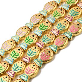 Бусины из стеклянной эмали, окрашенные методом запекания, рыба