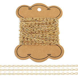 5м латунных звеньев цепи, несварные, с карточной бумагой