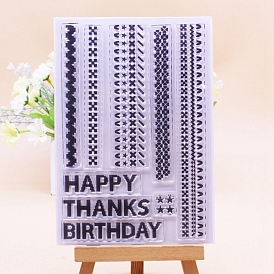 Divide Line Clear Silicone Stamps, for DIY Scrapbooking, Photo Album Decorative, Cards Making, Stamp Sheets, Film Frame