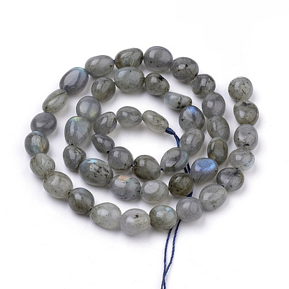 Natural Labradorite Beads Strands, Oval