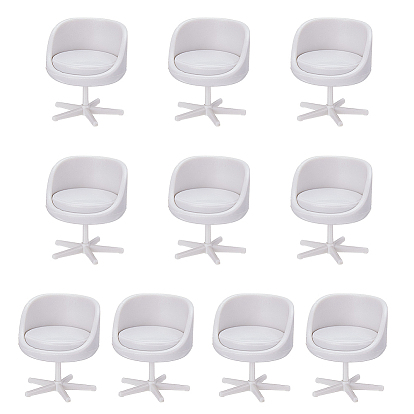 Стул из АБС-пластика, аксессуары для кукольного домика с микроландшафтом, притворяясь опорными украшениями