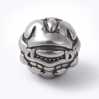 316 Surgical Stainless Steel Beads, Round