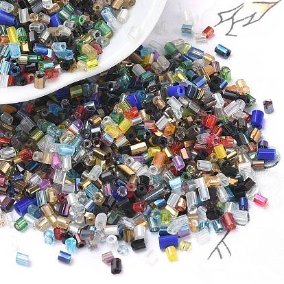 Glass Round Bugle Beads, Mixed Style