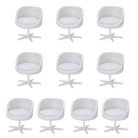 Стул из АБС-пластика, аксессуары для кукольного домика с микроландшафтом, притворяясь опорными украшениями