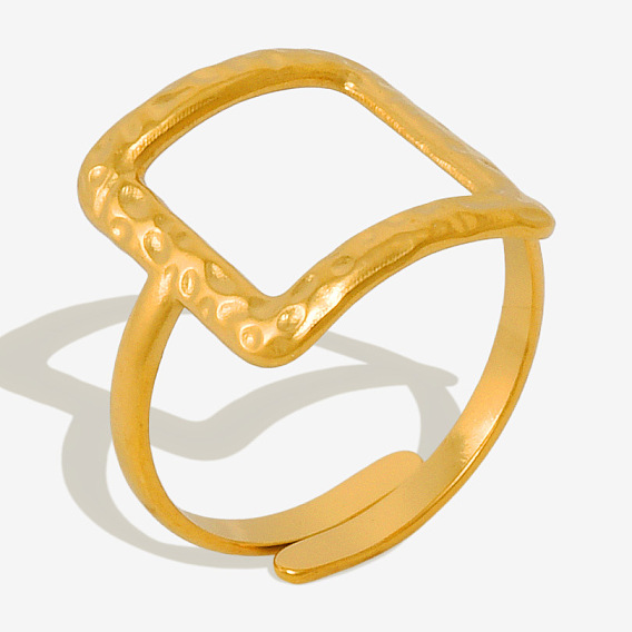 304 регулируемые манжеты из нержавеющей стали с открытыми кольцами для женщин, квадратный