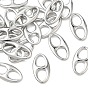 SHEGRACE Brass Connector Charms, Oval Links, Cadmium Free & Lead Free & Nickel Free