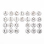 304 Edelstahl Reize, Laserschnitt, gestalteter Buchstabe eingraviert, flach rund mit Alphabet, Edelstahl Farbe