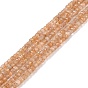 Натуральный Sunstone бисер пряди, граненые, кубические