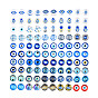 Glass Cabochons for DIY Projects, Half Round/Dome with Dragon Eye Pattern