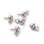 304 Stainless Steel Ball Stud Earring Post, with 201 Stainless Steel Horizontal Loops and 316 Surgical Stainless Steel Pins