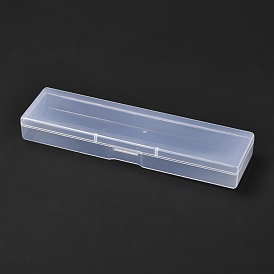 Boîtes en plastique rectangulaires en polypropylène (pp), récipients de stockage de talon, avec couvercle à charnière