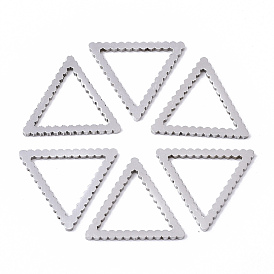201 Stainless Steel Linking Rings, Laser Cut, Triangle