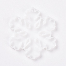 Moldes de silicona para colgantes de copos de nieve, moldes de resina, para resina uv, fabricación artesanal de resina epoxi, tema de la Navidad