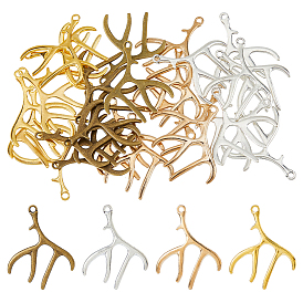 28 шт 4 цвета подвески из сплава в тибетском стиле, шарфы рога