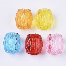 Transparent Acrylic Beads, Dyed, Barrel