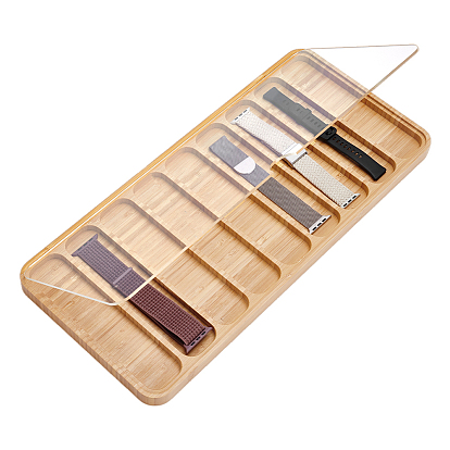 Деревянные витрины для хранения часов, Подарочные коробки для часов с прозрачной акриловой крышкой, деревесиные