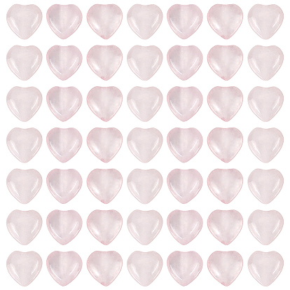 1 нити из натурального розового кварца, сердце