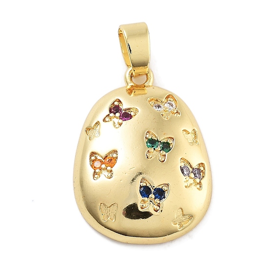 Стойка металлическая латунная микропрофилированная кубическая циркония подвески, долговечный, без свинца и без кадмия, овальные с бабочкой