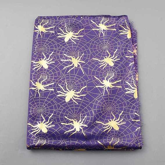 Полиэфирная ткань, для аксессуаров одежды, паук с паутиной