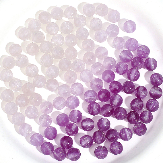 120шт. смоляные УФ-реактивные шарики, бусины, меняющие цвет, круглые, с блеском порошок