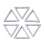 201 Stainless Steel Linking Rings, Laser Cut, Triangle