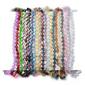 Electroplate Glass Beads Strands, Christmas Trees, Mixed Style