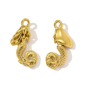 304 подвески из нержавеющей стали, подвески в форме русалки, ионное покрытие (ip)