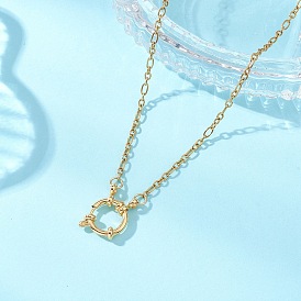 2.5мм 304 ожерелья из нержавеющей стали с цепочкой Фигаро и застежками-пружинными кольцами