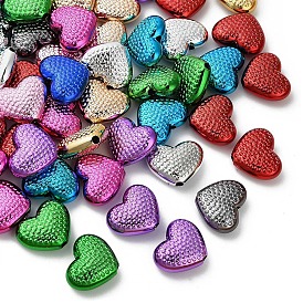 Непрозрачные акриловые бусины с УФ-покрытием, сердце