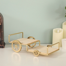 Car Iron Jewelry Storage Holders, Wooden Display Risers