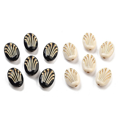 Покрытие акриловыми шариками, золотой металл обвитыми, овальные