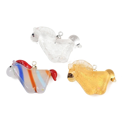 Pendentifs au chalumeau faits à la main, charmes de chevaux