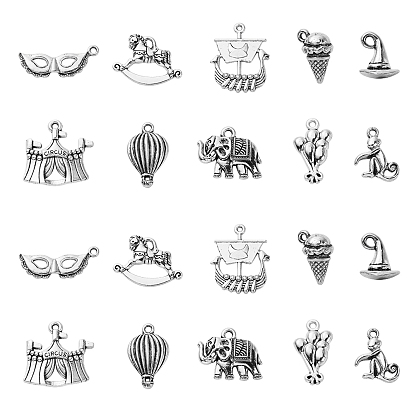 100 шт 10 подвески из сплава в тибетском стиле, без свинца и без кадмия, разнообразные