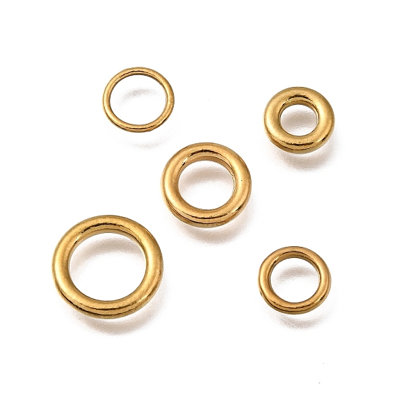 304 Stainless Steel Linking Rings, Round Ring, Ion Plating(IP)