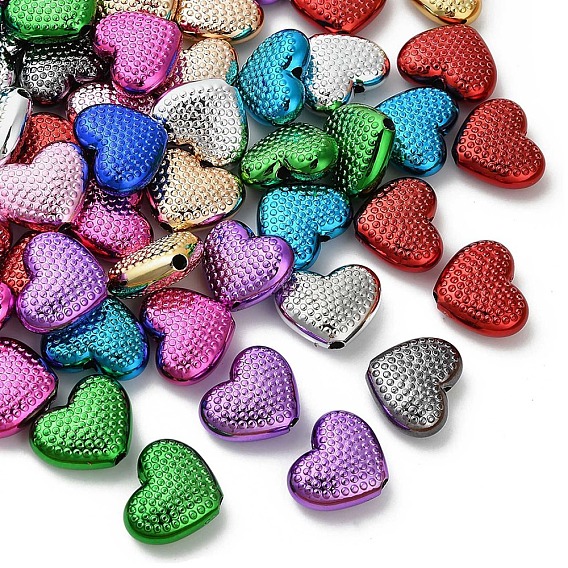 Непрозрачные акриловые бусины с УФ-покрытием, сердце