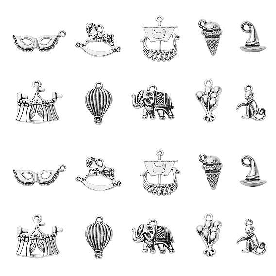 100 шт 10 подвески из сплава в тибетском стиле, без свинца и без кадмия, разнообразные