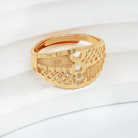 Регулируемые винтажные латунные кольца-манжеты для женщин