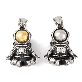 304 Stainless Steel Pendants, Spaceman Charm