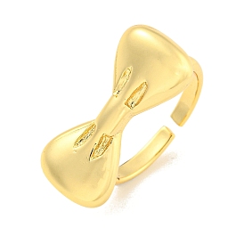 Brass Bowknot Open Cuff Ring for Women