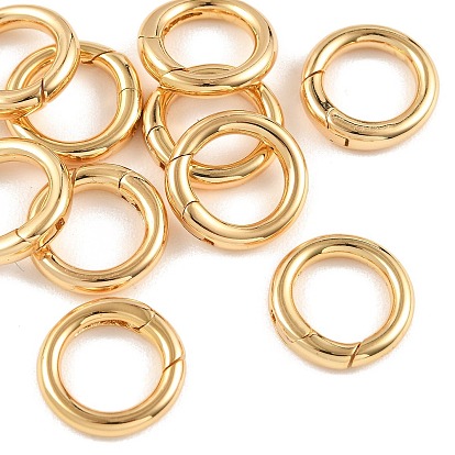 SHEGRACE Brass Spring Gate Rings, Cadmium Free & Nickel Free & Lead Free