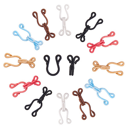Brass Garment Hook and Eye, Collar/Dress/Trouser Buckle Hooks Eyes, with Cloth