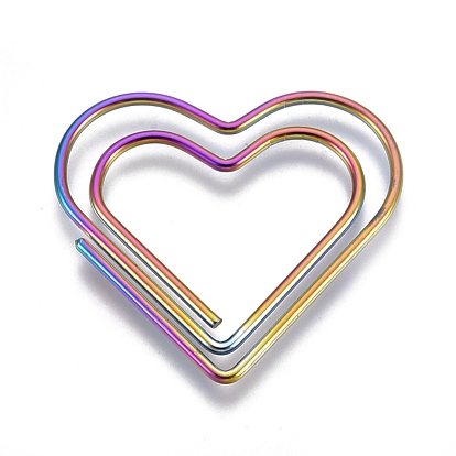 Heart Shape Iron Paper Clips, Cute Paper Clips, Funny Bookmark Marking Clips