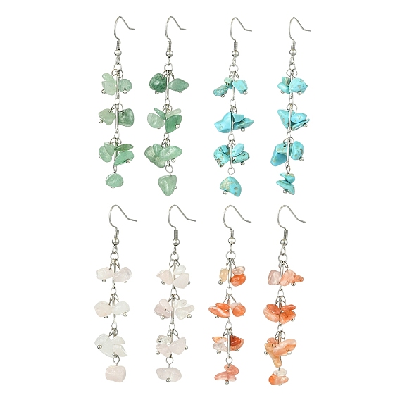 Женские серьги с подвесками из драгоценных камней, золотые