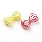 Opaque Acrylic Beads, AB Color Bowknot, 18x10x6mm, Hole: 2mm