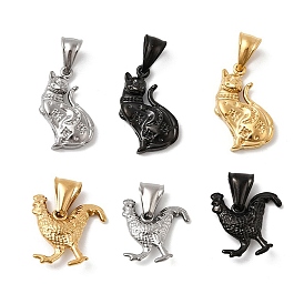 304 Настройки горный хрусталь из нержавеющей стали кулон, ионное покрытие (ip)