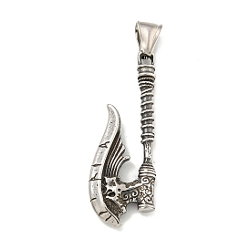 316 Surgical Stainless Steel Pendants, Axe Charm